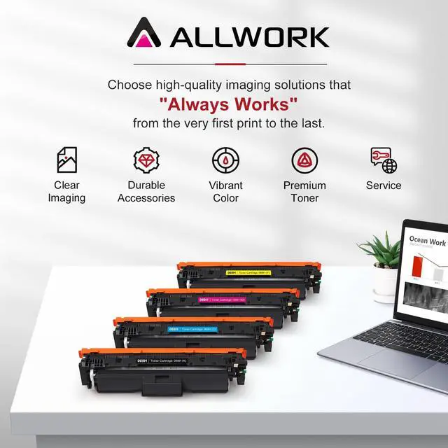 Alt view image 6 of 6 - 069H Toner Cartridge 4 Pack Replacement for Canon 069H 069 High Yield | Compatible for Canon Color ImageCLASS LBP674C MF750C Series MF753Cdw MF751Cdw LBP674Cdw Printer