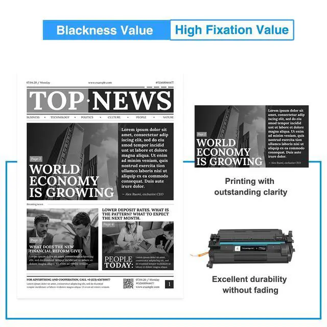 Alt view image 6 of 7 - 057 Toner Cartridge 057H MF455dw MF445dw MF450 Black High Yield 4 Pack | Compatible for Canon ImageCLASS MF445dw MF448dw LBP226dw LBP228dw LBP227dw MF449dw MF445 LBP220 LBP230 MF440 MF450 Printer