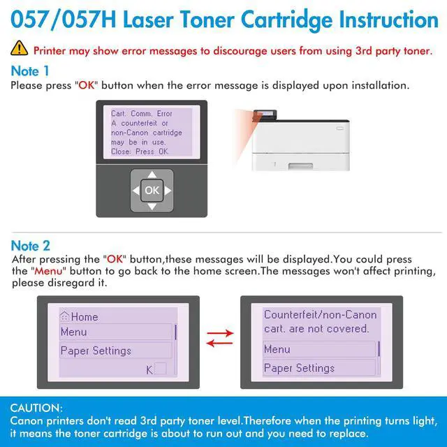 Alt view image 4 of 7 - 057 Toner Cartridge 057H MF455dw MF445dw MF450 Black High Yield 4 Pack | Compatible for Canon ImageCLASS MF445dw MF448dw LBP226dw LBP228dw LBP227dw MF449dw MF445 LBP220 LBP230 MF440 MF450 Printer
