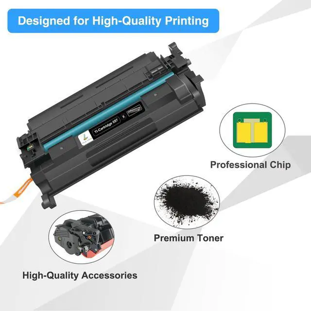 Alt view image 5 of 7 - 057 Toner Cartridge 057H MF455dw MF445dw MF450 Black High Yield 4 Pack | Compatible for Canon ImageCLASS MF445dw MF448dw LBP226dw LBP228dw LBP227dw MF449dw MF445 LBP220 LBP230 MF440 MF450 Printer