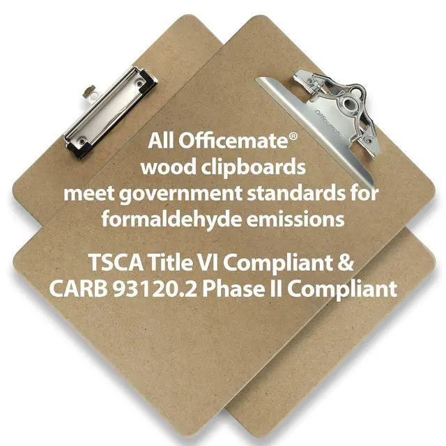 Alt view image 5 of 6 - Recycled Wood Clipboards, Arch Lever Clip, Clipboard, Letter Size (9 x 15.5 Inches), Brown (83120) (Pack of 12)