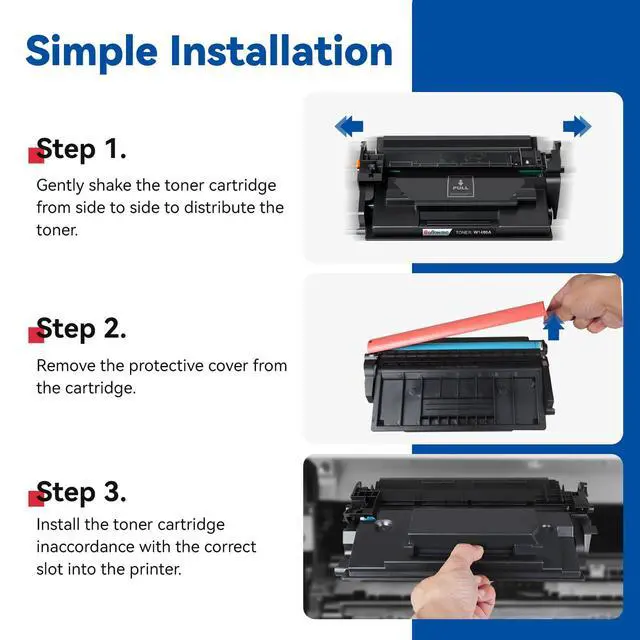 Alt view image 5 of 6 - 148X Toner Cartridges High Yield (2-Pack) 148 148A W1480A W1480X | Compatible for HP Pro MFP 4101fdw Pro 4001n 4001dw 4001dn MFP 4101fdn Printer