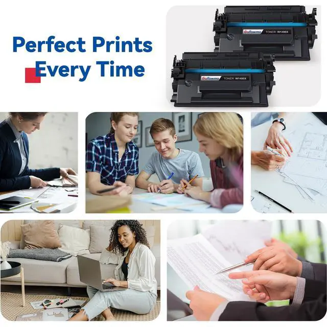 Alt view image 6 of 6 - 148X Toner Cartridges High Yield (2-Pack) 148 148A W1480A W1480X | Compatible for HP Pro MFP 4101fdw Pro 4001n 4001dw 4001dn MFP 4101fdn Printer