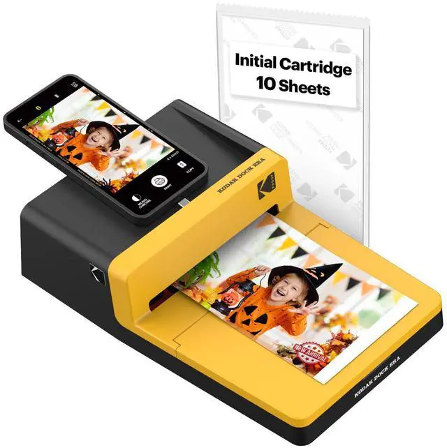Main image of Dock ERA 4x6 Photo Printer, Smartphone Docking, 4PASS, 10 Sheets | Bluetooth, iPhone & Android Smartphone Compatible, Charge While Printing, Water, Fingerprint and Fade Resistant