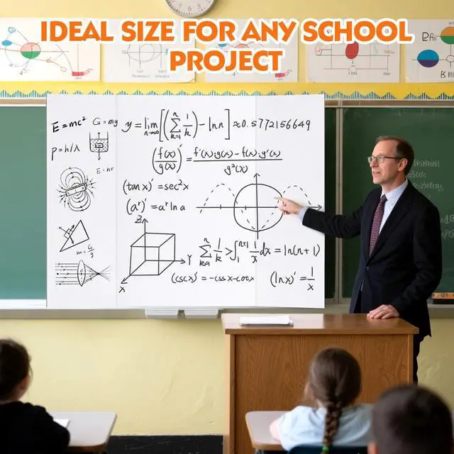 Alt view image 5 of 7 - TUXITA Trifold Poster Board,24 Pack 36" x 48" Large White Corrugated Poster Boards,Science Fair Display Boards,Project Boards Perfect for School Projects, Event Displays and Business Presentations