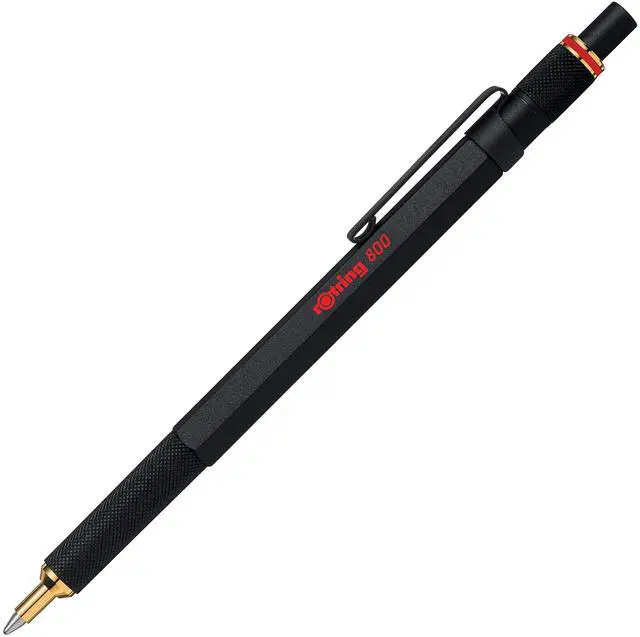 Main image of 800 Retractable Ballpoint Pen, Metal Barrel, Medium Point, Black Ink, Refillable, 1 Count