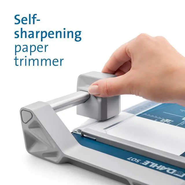 Alt view image 2 of 7 - 507 Personal Rotary Trimmer, 12" Cut Length, 7 Sheet Capacity, Self-Sharpening, Automatic Clamp, German Engineered Paper Cutter