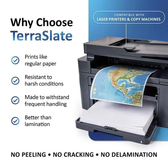 Alt view image 4 of 6 - Premium Waterproof Paper, 5 Mil 8.5 x 11, Laser Printer & Copy Machine Compatible, Durable & Rain/Weather-Proof Copy Paper, White Paper (100 Sheets)