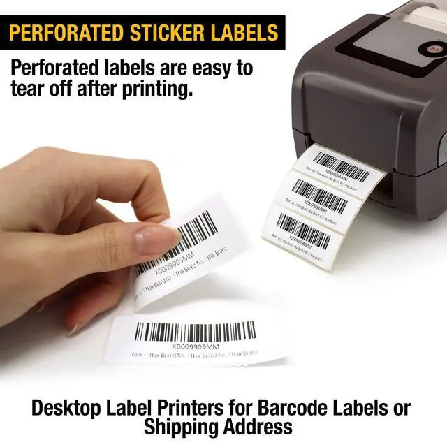 Alt view image 4 of 5 - 2 5/8" X 1 Direct Thermal Labels 2000 Per Roll Perforated | Quality 2 5/8" x 1 direct thermal labels 2000, designed for everyday use