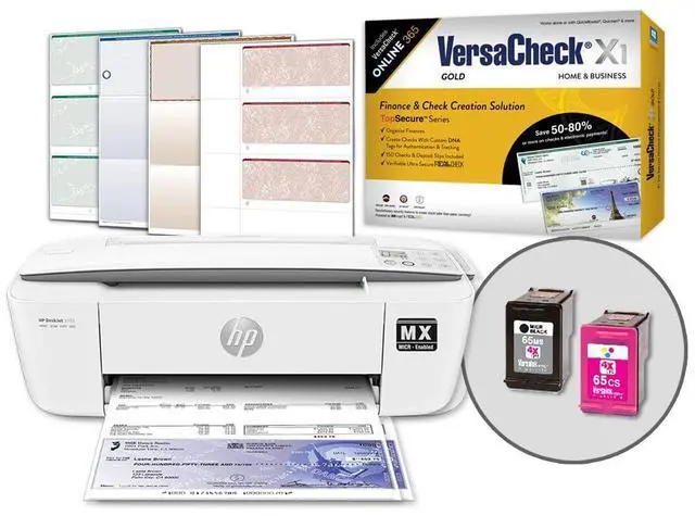 Main image of HP DeskJet 3755 MX MICR Check Printer and Gold Check Printing Software Bundle, (3755MX)