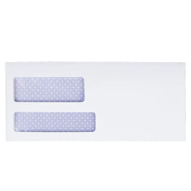 Alt view image 3 of 7 - #9 Security Envelopes, Double Window, Self Seal, Business Envelopes, For Invoices/Statements, 24 lb White, 3-7/8" x 8-7/8", 500/Bx (QUA67529) (Pack of 2)