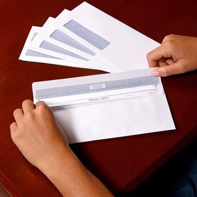 Alt view image 6 of 7 - #9 Security Envelopes, Double Window, Self Seal, Business Envelopes, For Invoices/Statements, 24 lb White, 3-7/8" x 8-7/8", 500/Bx (QUA67529) (Pack of 2)