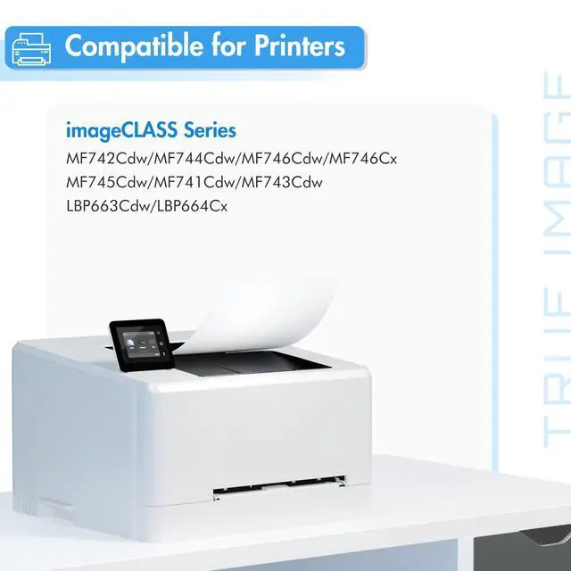 Alt view image 2 of 7 - 055 055H Toner Cartridge Set MF743Cdw MF741Cdw MF740C 4 Pack | Compatible for Canon Color ImageCLASS MF743Cdw MF741Cdw MF746Cdw LBP663Cdw MF740C LBP660C Printer Black Cyan Magenta Yellow