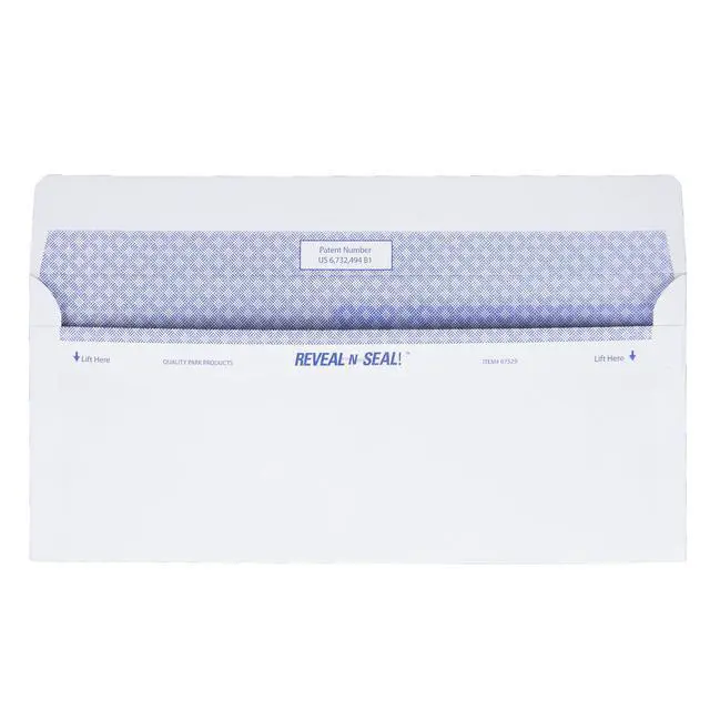 Alt view image 2 of 7 - #9 Security Envelopes, Double Window, Self Seal, Business Envelopes, For Invoices/Statements, 24 lb White, 3-7/8" x 8-7/8", 500/Bx (QUA67529) (Pack of 2)