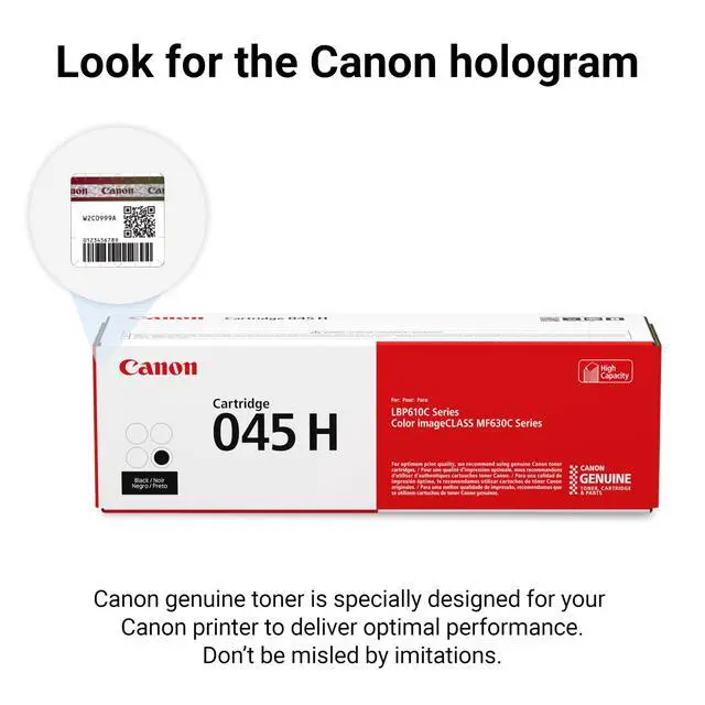 Alt view image 5 of 6 - Genuine 045 Black Toner Cartridge High Capacity Compatible with LBP612Cdw, MF632Cdw, MF634Cdw