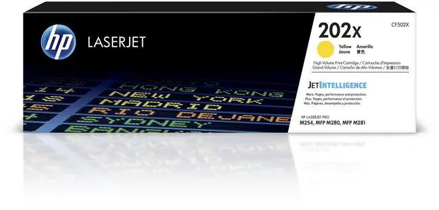 Main image of 202X Yellow High-Yield Toner Cartridge Printers | Works with Color LaserJet Pro M254, Color LaserJet Pro MFP M281 Series | CF502X