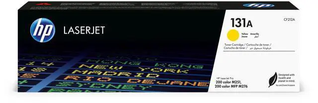 Main image of 131A Yellow Toner Cartridge | Works with LaserJet Pro 200 Color M251, LaserJet Pro 200 Color MFP M276 | CF212A