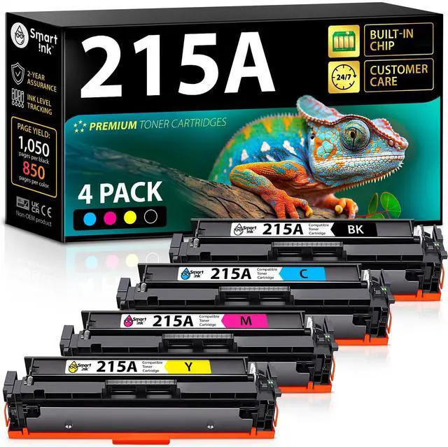 Main image of Compatible 215A Toner Cartridge Replacement for HP 215A 215 A with Built-in Chip (4 Pack) to use with Color LaserJet Pro MFP M183fw M182n M182nw M155a M155nw (Black Cyan Magenta Yellow)