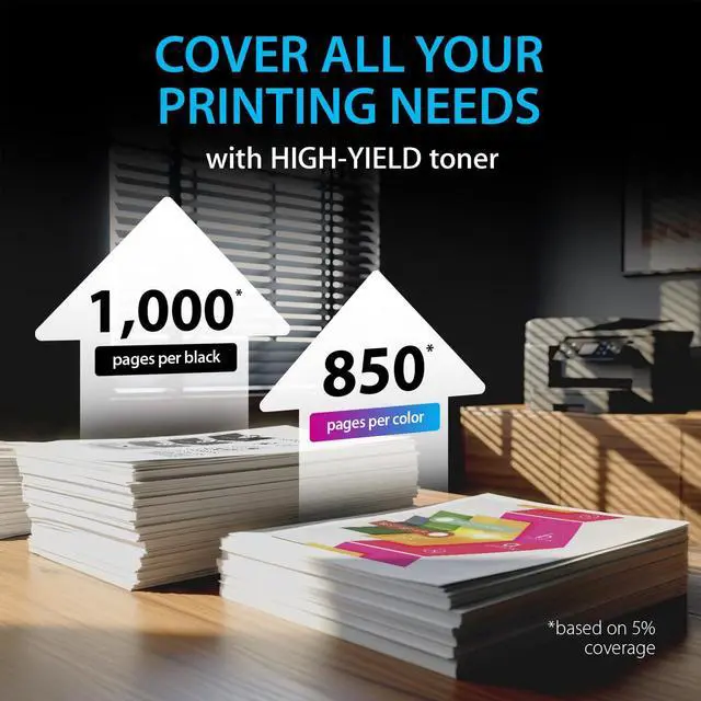 Alt view image 7 of 7 - Compatible 215A Toner Cartridge Replacement for HP 215A 215 A with Built-in Chip (4 Pack) to use with Color LaserJet Pro MFP M183fw M182n M182nw M155a M155nw (Black Cyan Magenta Yellow)