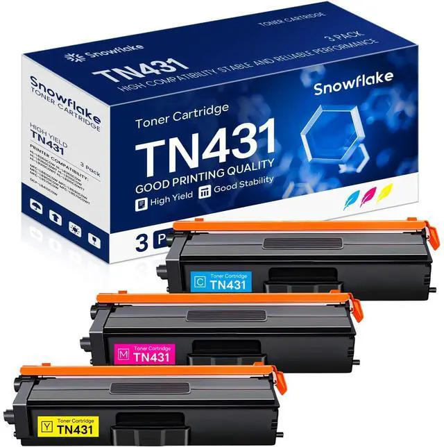 Main image of TN-431 TN431 3PK Cyan Magenta Yellow Toner Cartridge Compatible TN431 TN-431 Replacement for Brother TN431 TN-431 MFC-L8900CDW MFC-L9570CDW HL-L8360CDW Printer