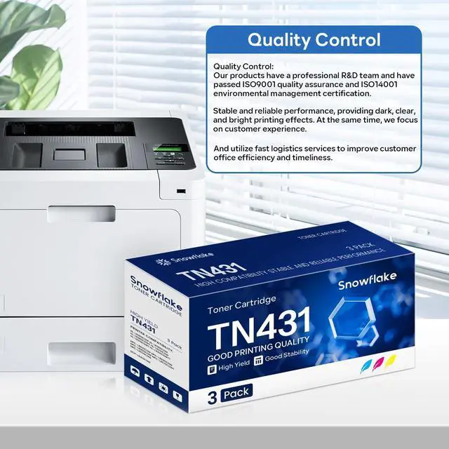 Alt view image 6 of 7 - TN-431 TN431 3PK Cyan Magenta Yellow Toner Cartridge Compatible TN431 TN-431 Replacement for Brother TN431 TN-431 MFC-L8900CDW MFC-L9570CDW HL-L8360CDW Printer