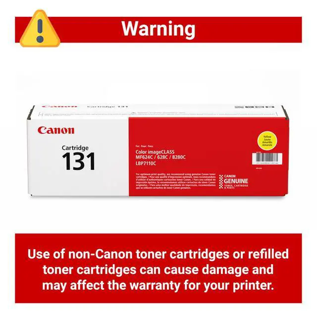 Alt view image 4 of 6 - Genuine 131 Yellow Toner Cartridge Compatible with MF620 Series, MF8280Cw, LBP7110Cw