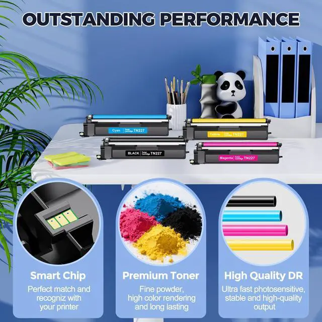 Alt view image 4 of 7 - TN227 Toner Cartridges 4 Pack (9900 Pages) Compatible with HL-L3270CDW MFC-L3770CDW for Brother TN227 TN223 Toner Work with HL-L3270CDW L3210CW L3230CDW L3230CDN L3290CDW MFC-L3710CW L3750CDW Printer