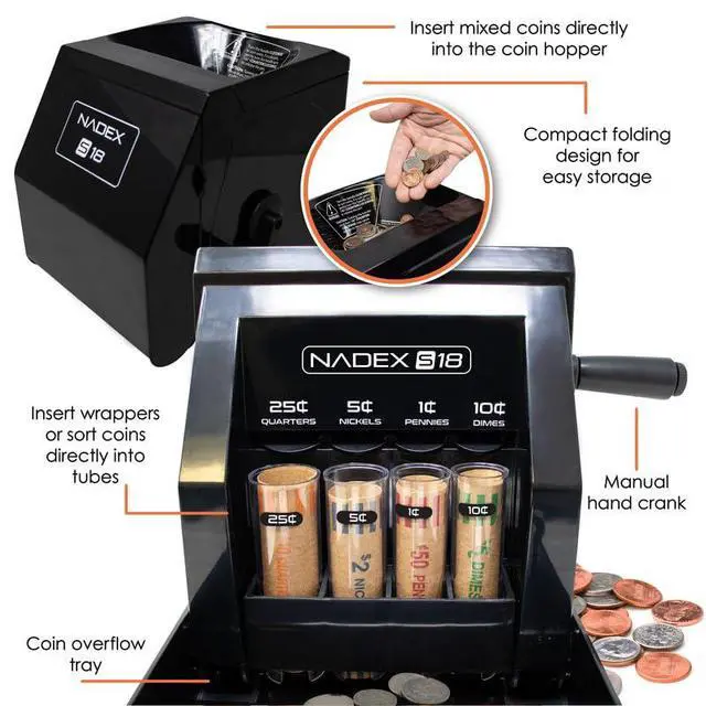 Alt view image 3 of 7 - S18 Manual Coin Sorter and Wrapper
