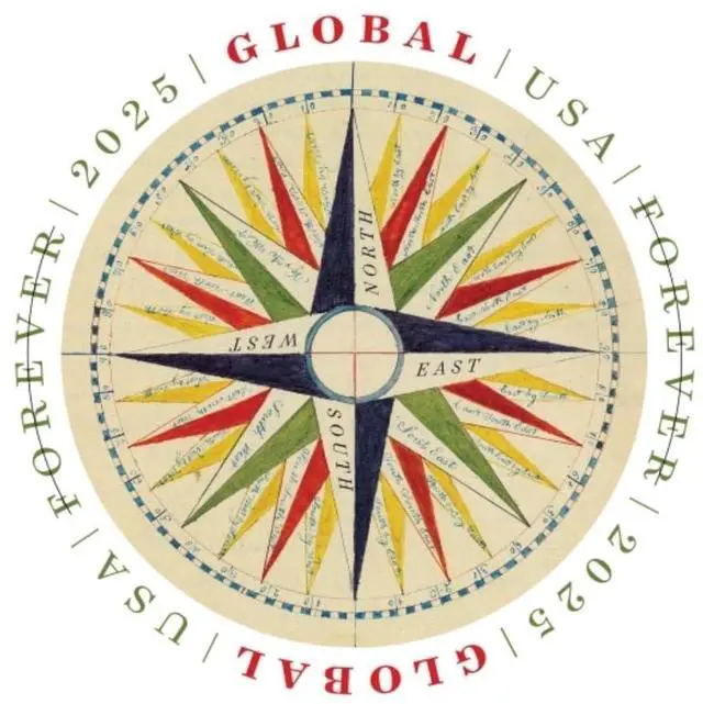 Alt view image 6 of 7 - 1794 Compass Rose 2025 (2 Sheets of 10) Global Forever International Rate First-Class Mail Postage Stamps