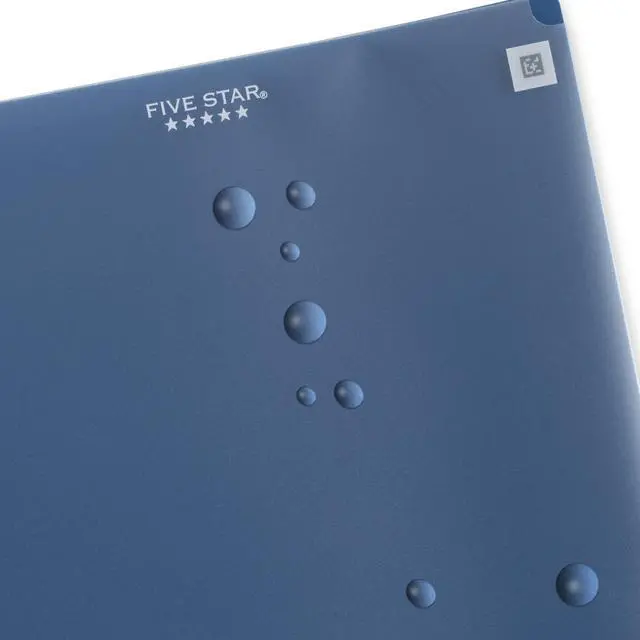 Alt view image 6 of 7 - 2-Pocket Folder + Study App, Plastic Folder with Prong Fasteners and Customizable Clear Cover, Holds 8-1/2" x 11" Paper, Black, Pacific Blue, Fire Red, Forest Green (340220A-ECM),Pack of 24