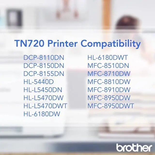 Alt view image 7 of 7 - Printer TN720 Toner Cartridge Black