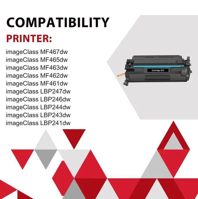 Alt view image 2 of 7 - 070 Black Toner Cartridge for Canon 070H 070 MF465dw MF462dw CRG-070 2 Pack | Compatible for Canon 070H Toner imageCLASS MF465dw MF462DW LBP247dw LBP246dw LBP240 MF460 MF462 LBP247 LBP246 Printer Ink