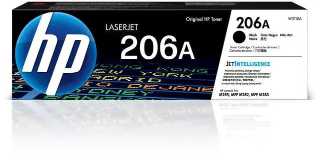 Main image of 206A Black Toner Cartridge | Works with Color LaserJet Pro M255, MFP M282, M283 Series | W2110A