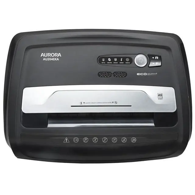 Alt view image 5 of 5 - Anti-Jam 20-Sheet Crosscut CD/Paper and Credit Card Shredder, 7-Gallon pullout Basket, 60 Minutes Continuous Run Time