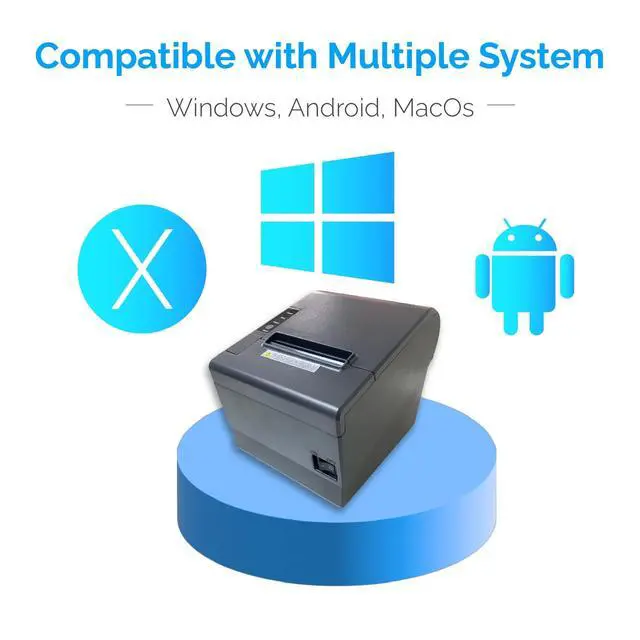 Alt view image 5 of 7 - Delivery Platform Thermal Printer 3 1/8 PaperWidth POS Cash Register Dual Bluetooth WiFi USB Support Print Receipt Ticket Ubereats Doordash Grubhub Postmates APP for Food ToGo take out away Shop