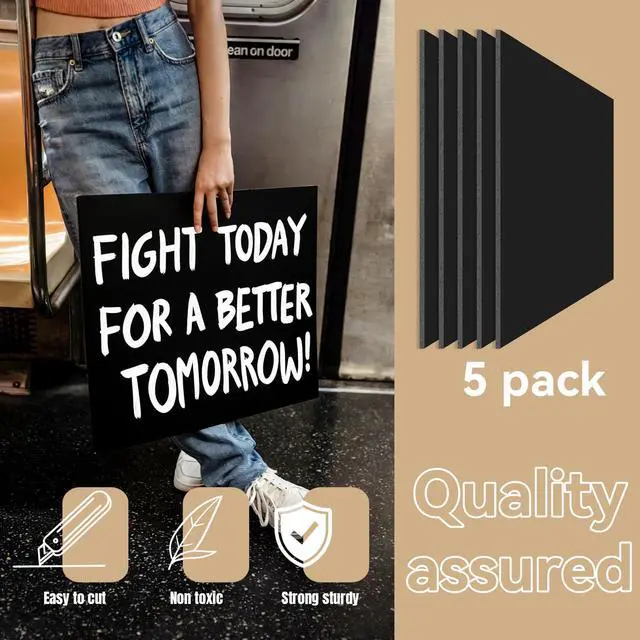 Alt view image 5 of 6 - 36×48" Black Foam Board, 3/16" (5mm) Thick Poster Board, 5Pack of Foam Core Board for Arts & Crafts, School Projects, Displays, and Presentations