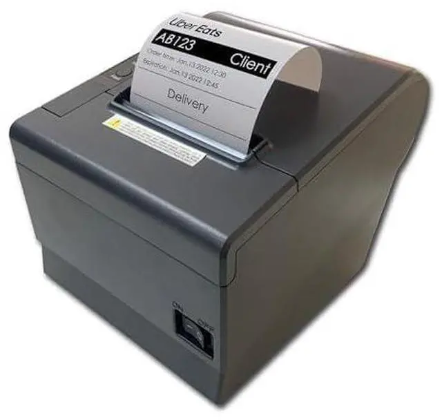Main image of Delivery Platform Thermal Printer 3 1/8 PaperWidth POS Cash Register Dual Bluetooth WiFi USB Support Print Receipt Ticket Ubereats Doordash Grubhub Postmates APP for Food ToGo take out away Shop