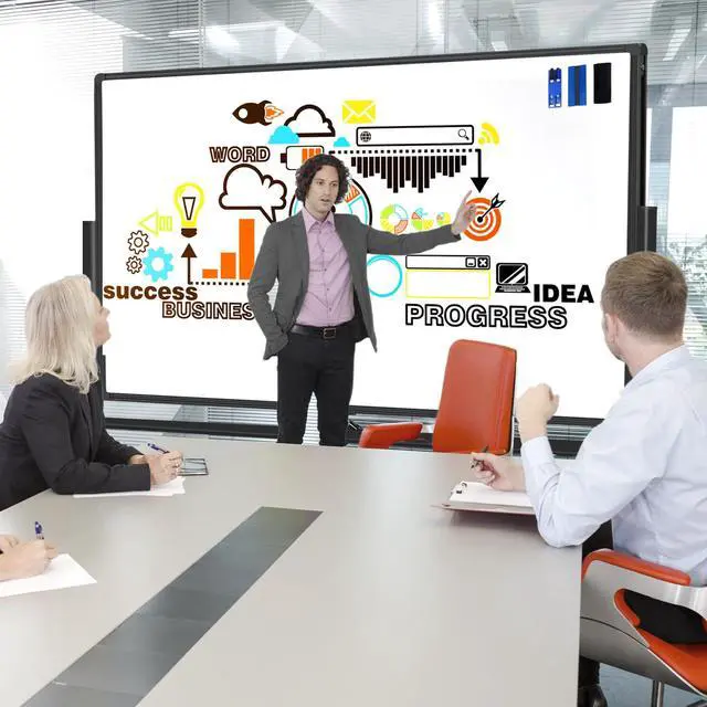 Alt view image 6 of 7 - Rolling White Board on Wheels 72 X 40, Double-Sided Magnetic Large Rolling Whiteboard Dry Erase Board with Stand, Mobile Standing Whiteboard for Office, Classroom & Home