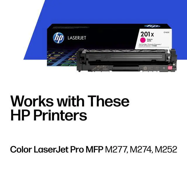 Alt view image 2 of 7 - 201X Magenta High-Yield Toner Cartridge | Works with Color LaserJet Pro M252, MFP M277 Series | CF403X