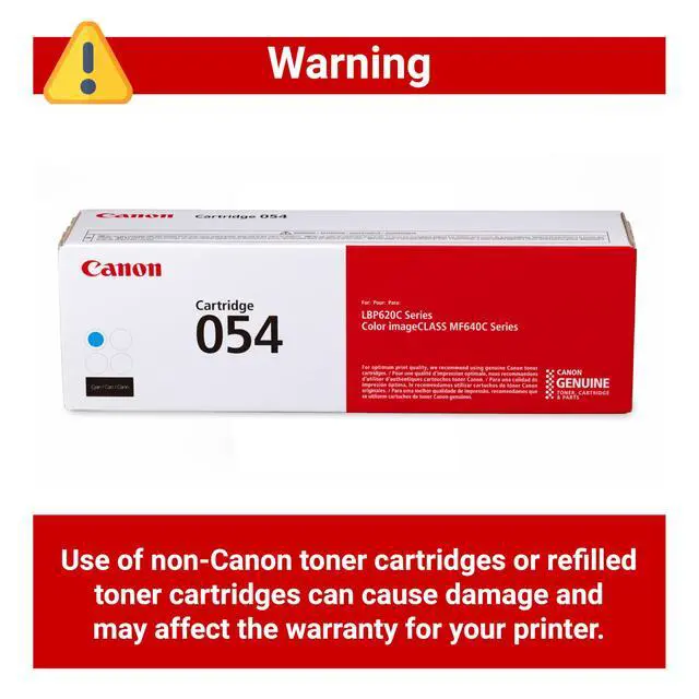 Alt view image 4 of 6 - Genuine 054 Cyan Toner Cartridge Compatible with LBP622Cdw, LBP623Cdw, MF641Cdw, MF642Cdw, MF644Cdw