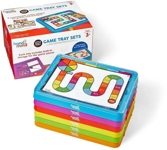 Main image of Little Minds at Work Game Tray Set by Tara West, Includes Reading & Math Preschool Learning Activities, Science of Reading Manipulatives, Math Games for Kids, Teacher Supplies for Classroom
