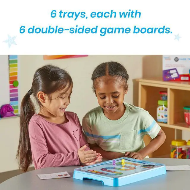 Alt view image 3 of 7 - Little Minds at Work Game Tray Set by Tara West, Includes Reading & Math Preschool Learning Activities, Science of Reading Manipulatives, Math Games for Kids, Teacher Supplies for Classroom