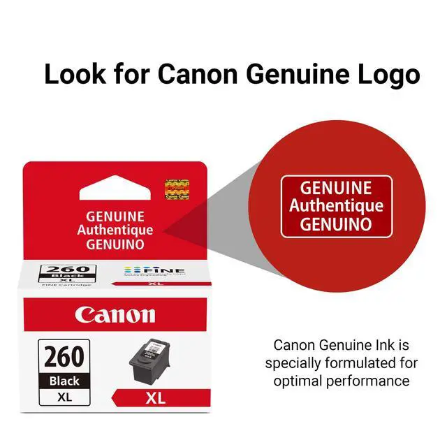 Alt view image 6 of 7 - PG-260 XL Genuine Black Ink Cartridge,Compatible with TS5320/6420/6420a,TR7020/7020a,(Pack of 2)