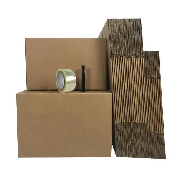 Alt view image 4 of 7 - Moving Boxes 2 Room Economy Moving Kit 30 Boxes, Bubble Roll, & Packing Tape