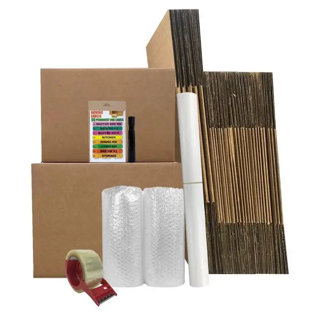 Alt view image 2 of 7 - UBOXES Moving Boxes - 2 Room Bigger Smart Moving Kit - 28 Boxes,Tape, More