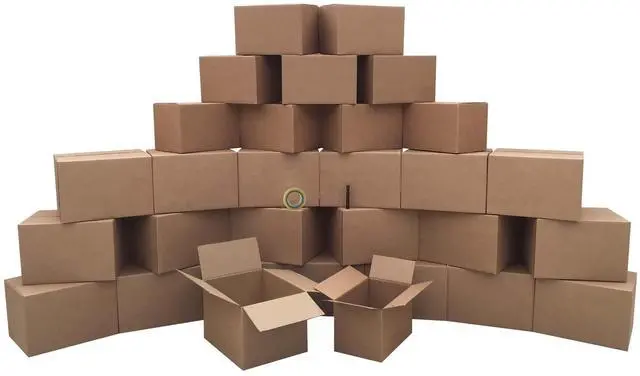 Alt view image 2 of 7 - Moving Boxes 2 Room Economy Moving Kit 30 Boxes, Bubble Roll, & Packing Tape