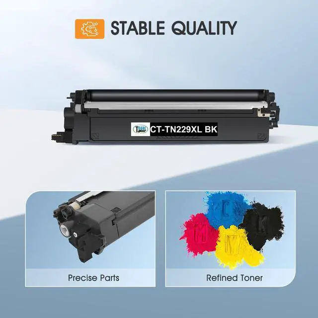 Alt view image 4 of 6 - TN229 TN229XL Toner Cartridges 4 Pack MFC-L3780CDW MFC-L3720CDW HL-L3280CDW | Compatible for Brother HL-L3220CDW HL-L3300CDW HL-L3295CDW MFC-L3765CDW TN-229XL TN 229 229XL Toner Cartridges Printer