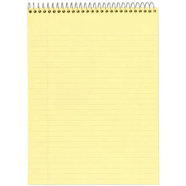 Alt view image 5 of 7 - Writing Pads,Wide Ruled Paper,8-1/2" x 11",70 Sheets,Memo Pads,Note-Pads,Steno-Pads,Yellow (59880),(Pack of 12)