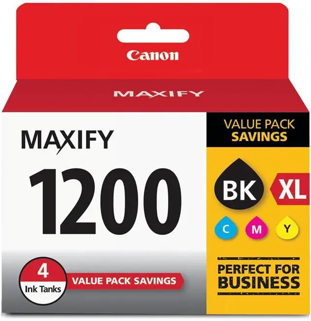 Main image of PGI-1200 XL Genuine Four Color Value Pack, Compatible with MAXIFY: MB2120, MB2720, B2020, and MB2320 (Optional) Printers