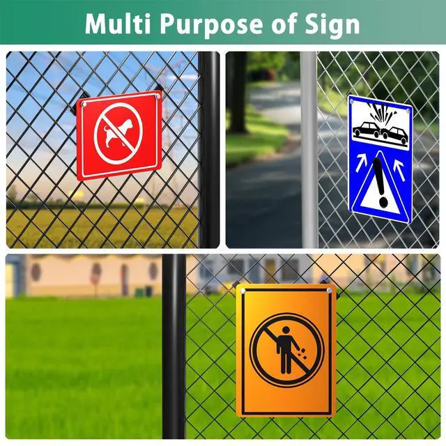 Alt view image 4 of 7 - 100 Pcs Chain Link Fence Sign Mount Fastener Bracket Clip Chain Link Fence Sign Bracket Bolt for Standard Mounting Support Rack Banner Display Sign Mount Outdoor Décor